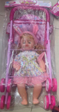 BYB1249-8-Baby Doll With Stroller
